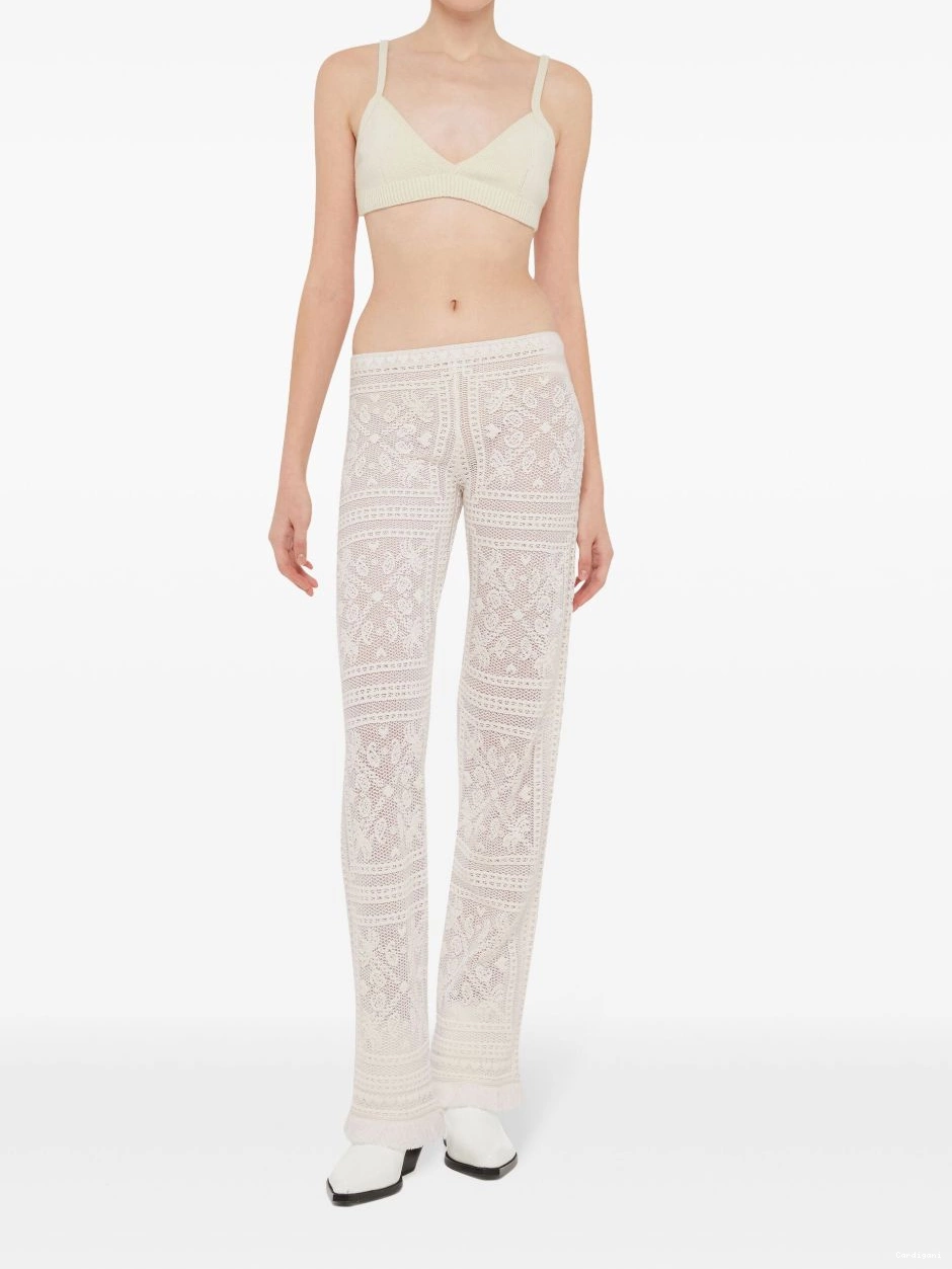 Affordable the Book Alanui Women straight-keg Kiss trousers by 0707